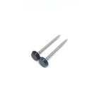 A4 Stainless Steel Ring Shank Plastic Head Nails Black Anthracite Grey 50MM
